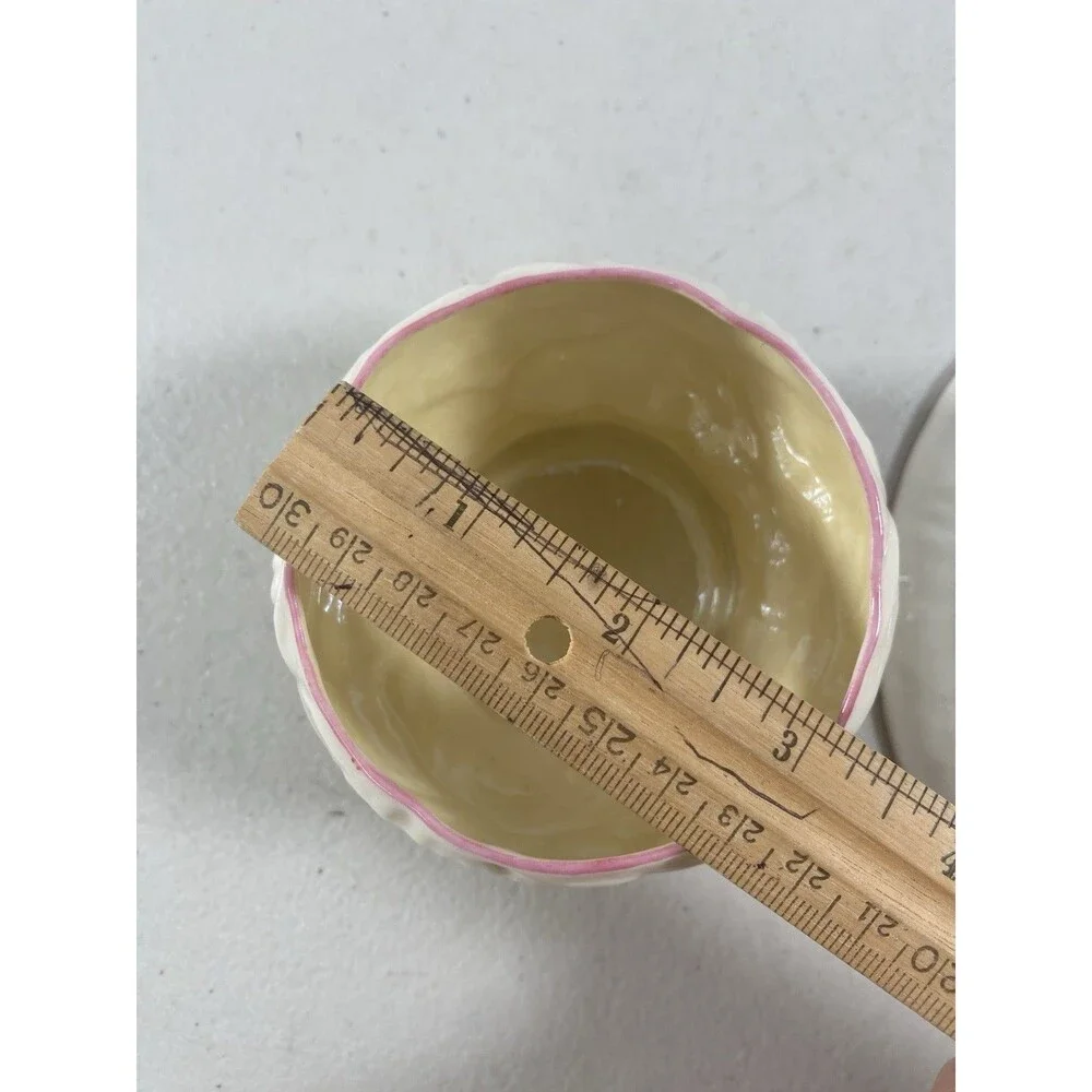 Antique Belleek Black Mark Pink Porcelain Cup & Saucer #770